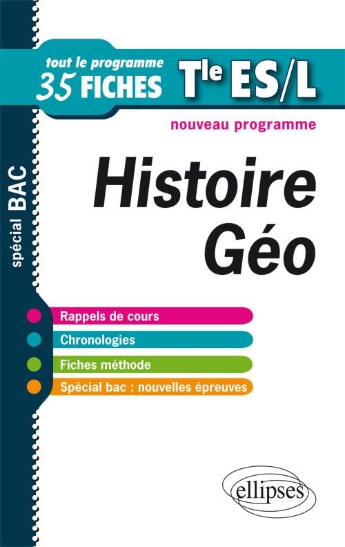 Histoire-Géographie Tles ES et L: Tout le programme en 35 fiches book
