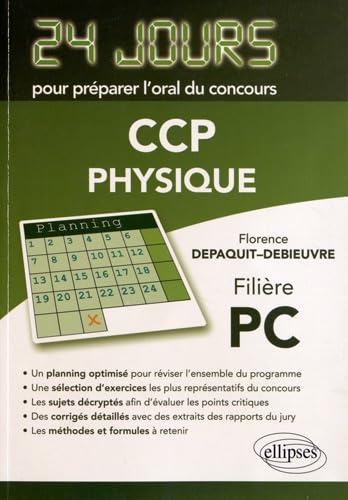 Physique 24 jours pour préparer l’oral du concours CCP - Filière PC Business & Technology