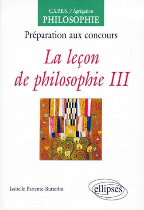 La leçon de philosophie, III book