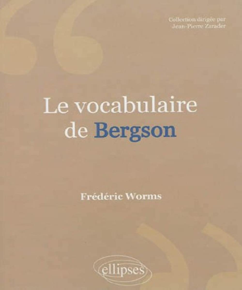 Product Image: vocabulaire de Bergson (Le)