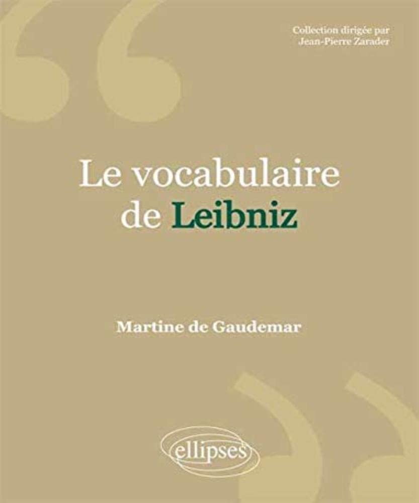 Le vocabulaire de Leibniz book