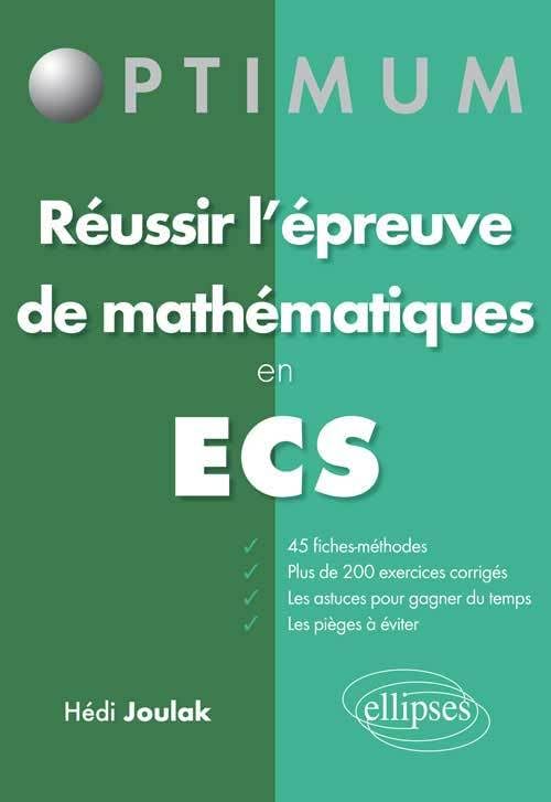 Réussir l'épreuve de mathématiques en ECS book