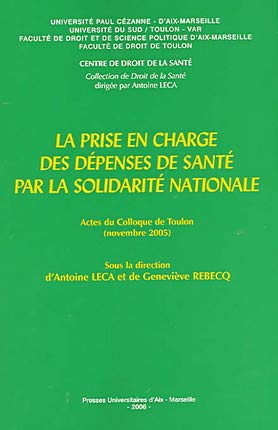 La prise en charge de dépenses de santé par la solidarité nationale Books