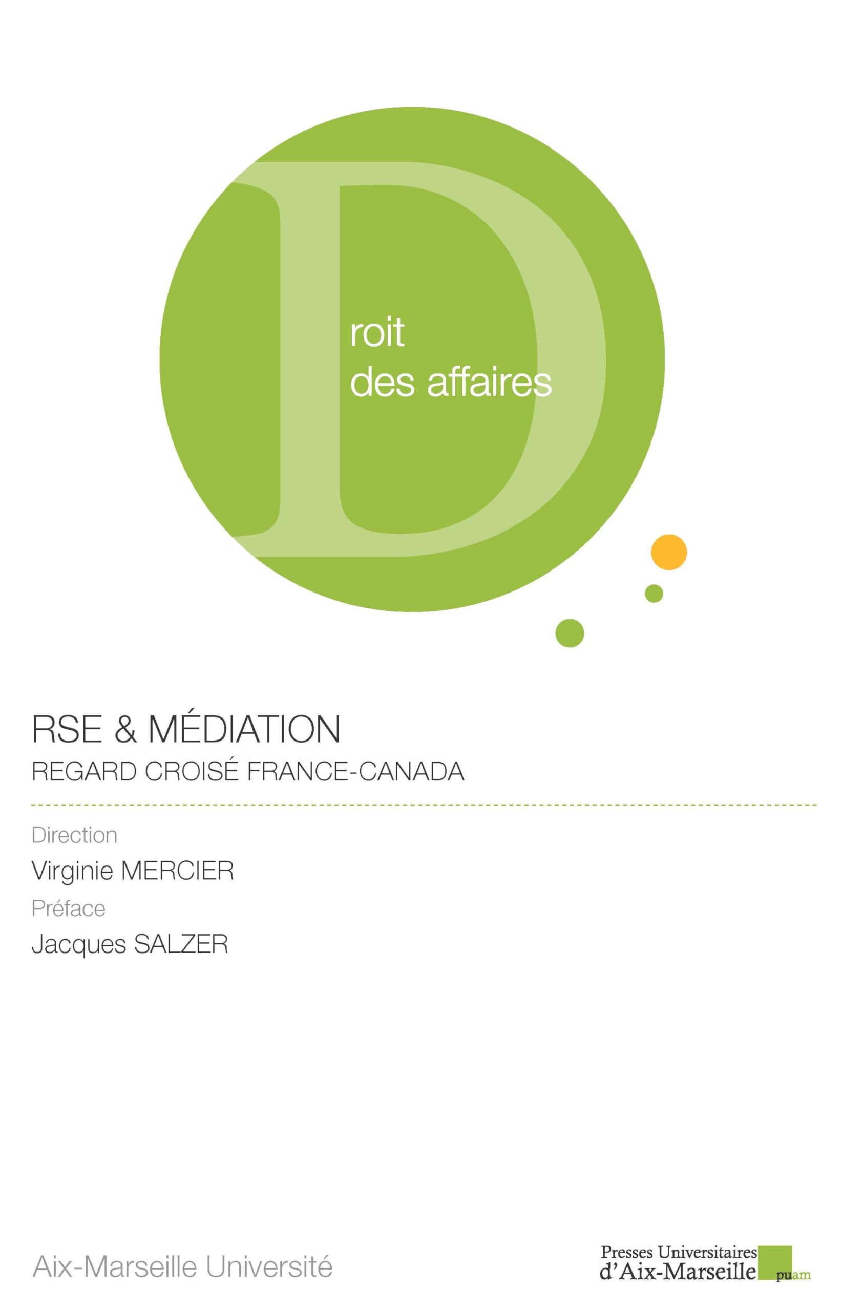 RSE & Médiation: Regard croisé France-Canada book