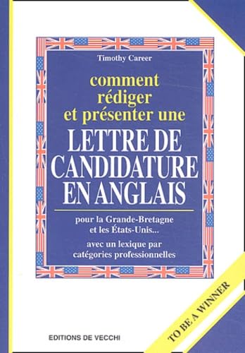 Comment rédiger et présenter une lettre de candidature en anglais book