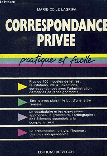 Correspondance privée pratique et facile book