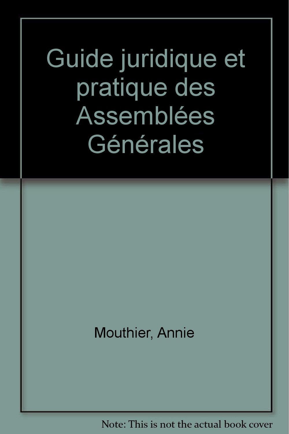 Guide juridique et pratique des Assemblées Générales book