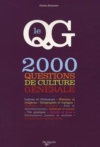 Le QG: 2 000 Questions de culture générale Books