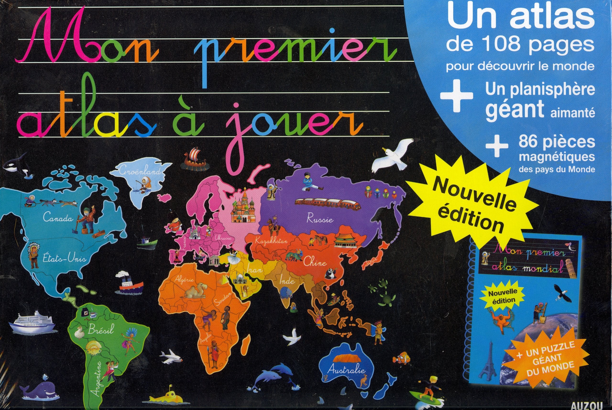 A LA DECOUVERTE DE - MON PREMIER ATLAS DU MONDE A JOUER (NOUVELLE EDITION) Children's books