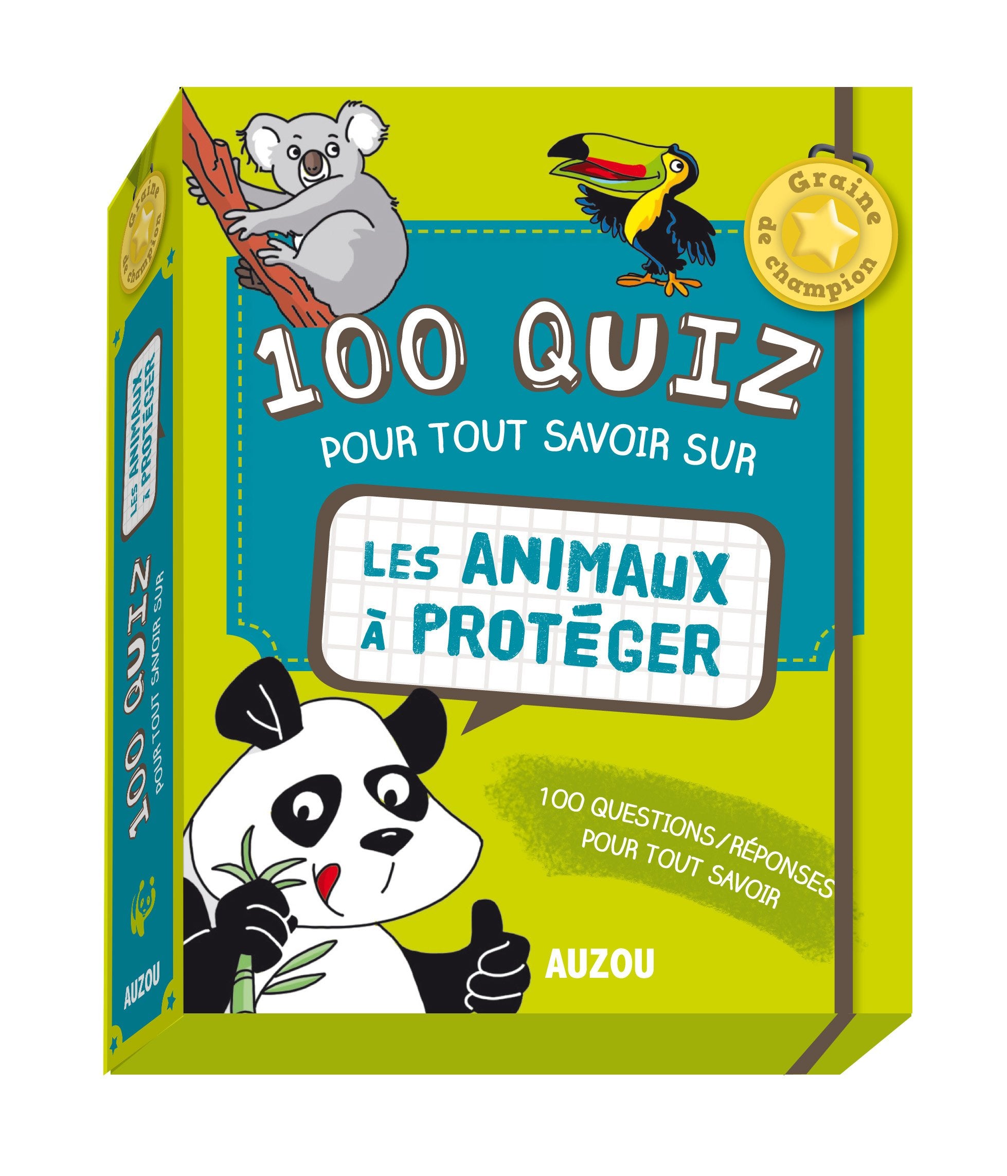 100 quiz pour tout savoir sur les animaux a proteger Children's books