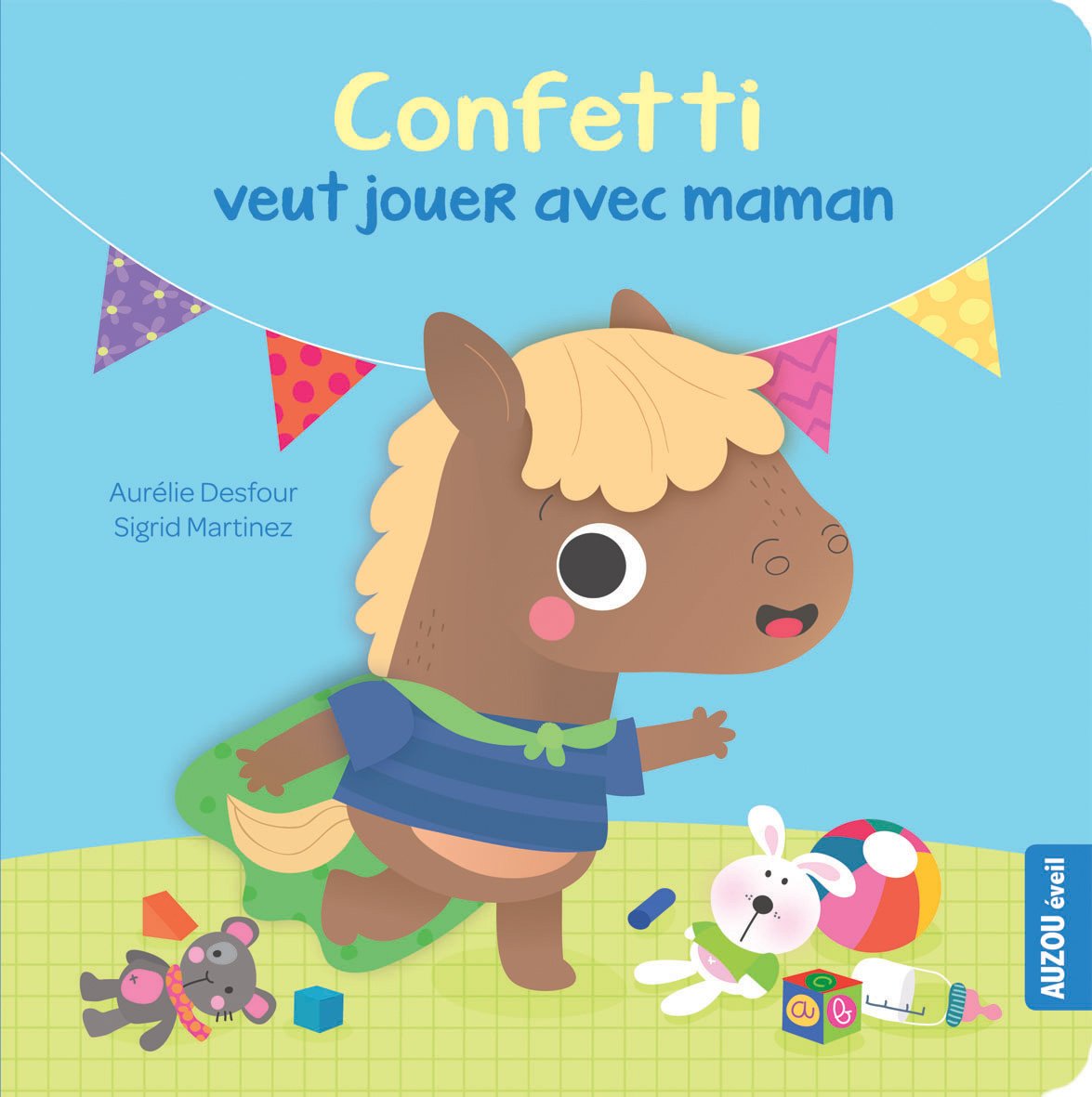 Confetti veut jouer avec Maman book
