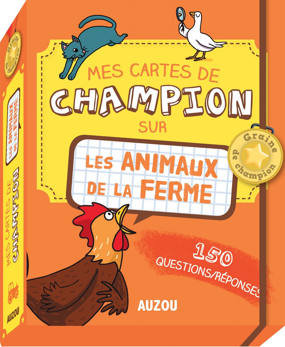 MES CARTES DE CHAMPION SUR LES ANIMAUX DE LA FERME book