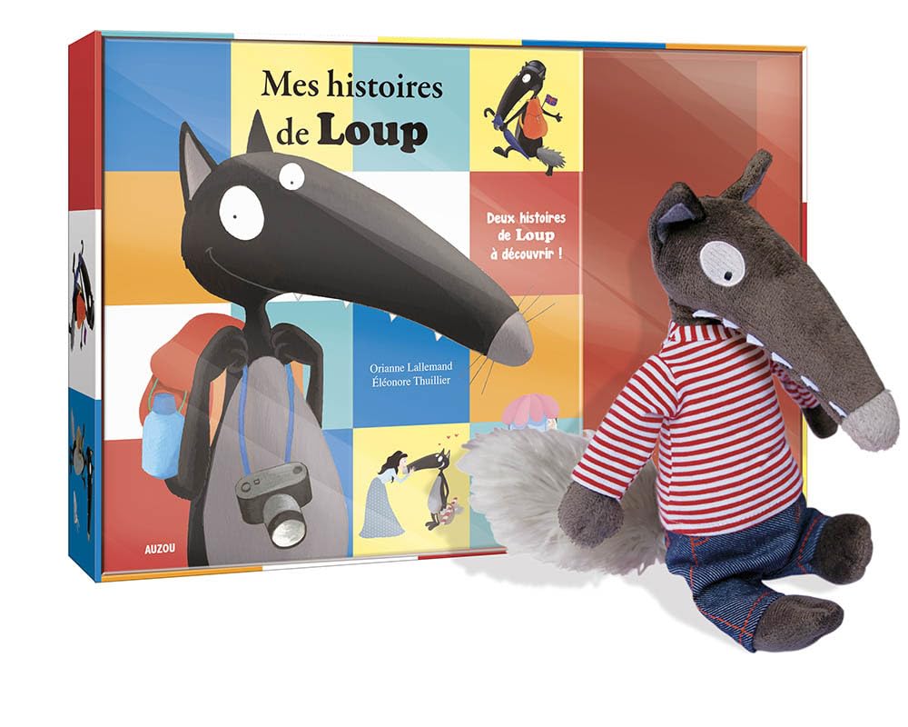 MON COFFRET DU LOUP A HABILLER 2: Contient : un livre d'histoire, une peluche Loup avec un jean et une marinière Children's books