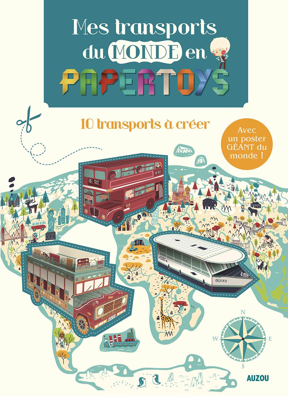 LES TRANSPORTS DU MONDE (COLL. PAPERTOYS) Children's books