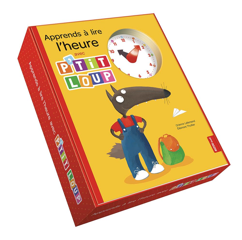 COFFRET APPRENDS A LIRE L'HEURE AVEC P'TIT LOUP + HORLOGE book