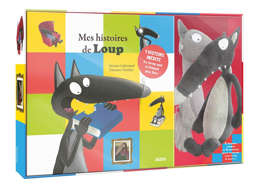 Coffret peluches loup et louve + inedit book