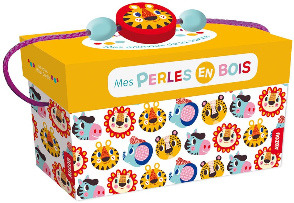 MES PERLES EN BOIS - MES ANIMAUX DE LA SAVANE: 60 PERLES EN BOIS book
