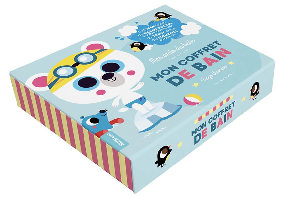 Mon coffret de bain - Livre de bain + poster pour la baignoire + jouets de bain book