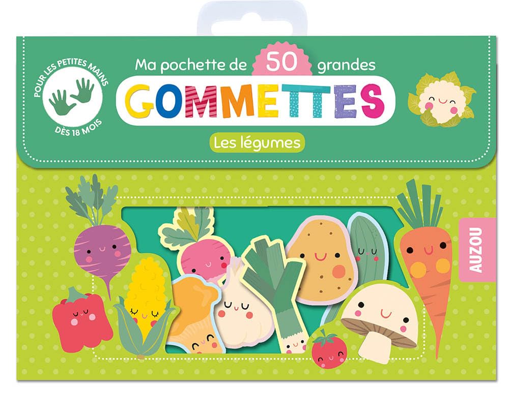 Ma pochette de 50 grandes gommettes les légumes book