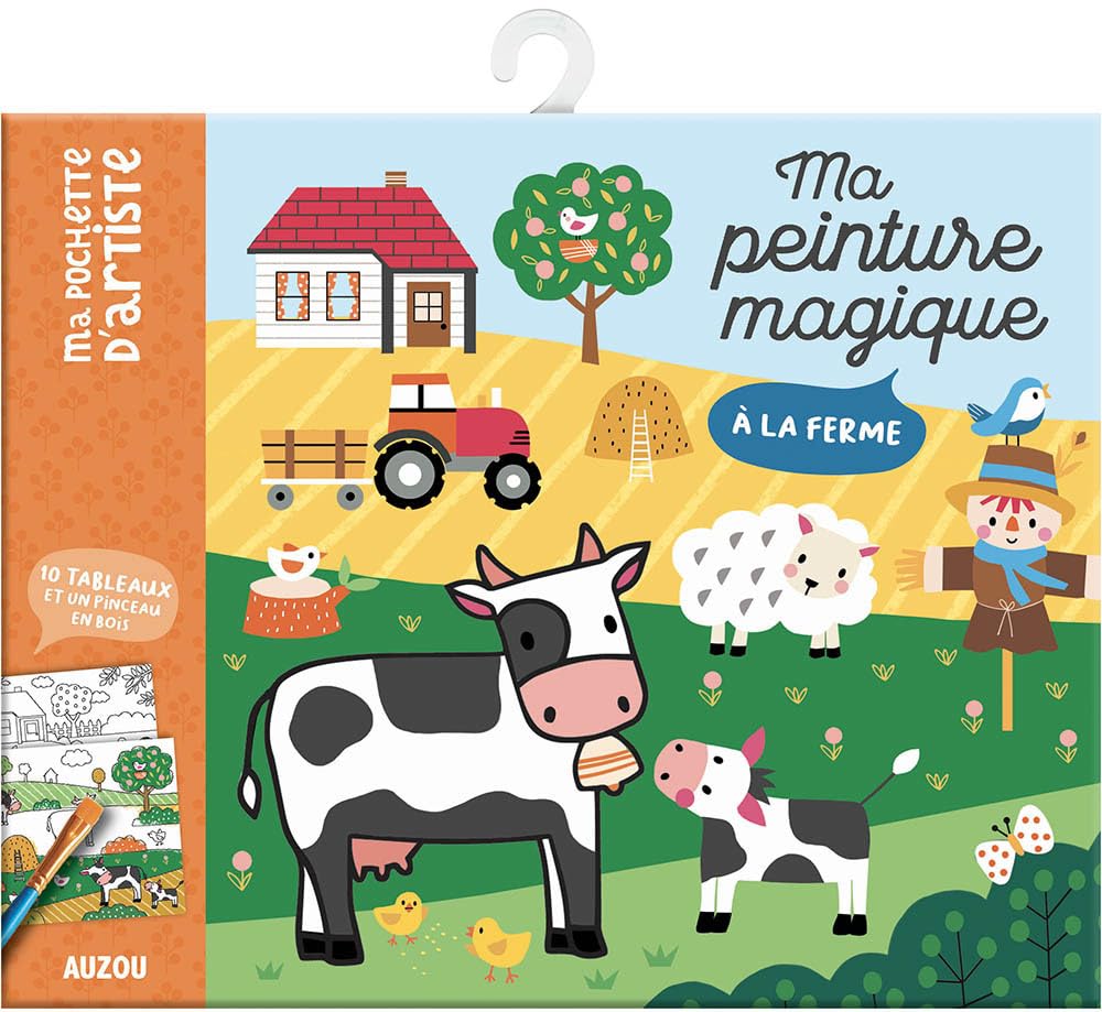 Ma peinture magique - à la ferme: 10 tableaux et un pinceau en bois Tiptoi & Games