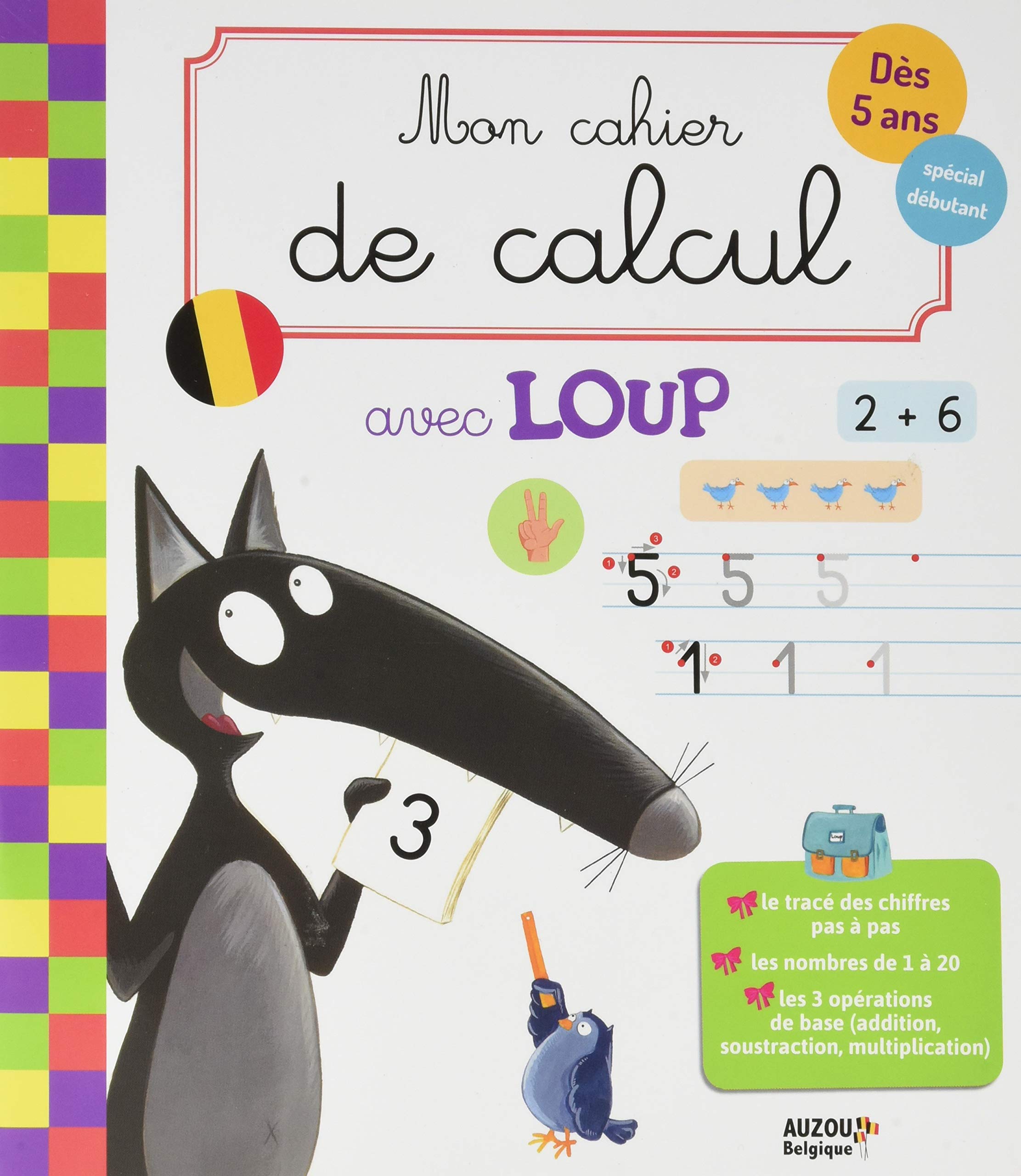 Mon cahier de calcul avec loup / version belgique book