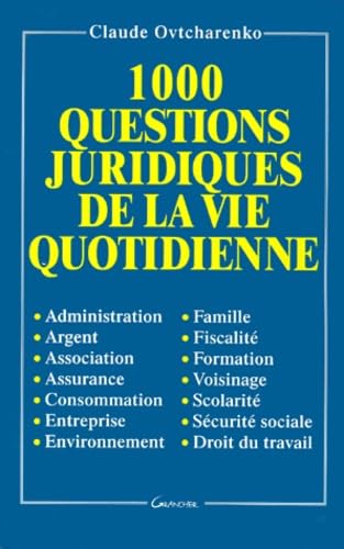 Mille questions juridiques de la vie quotidienne Books