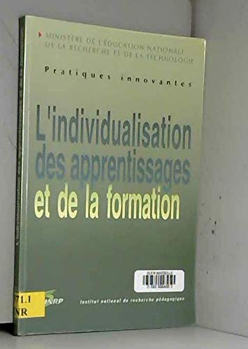 L'individualisation de sapprentissages et de la formation. Synthèse du premier programme national d'innovation book