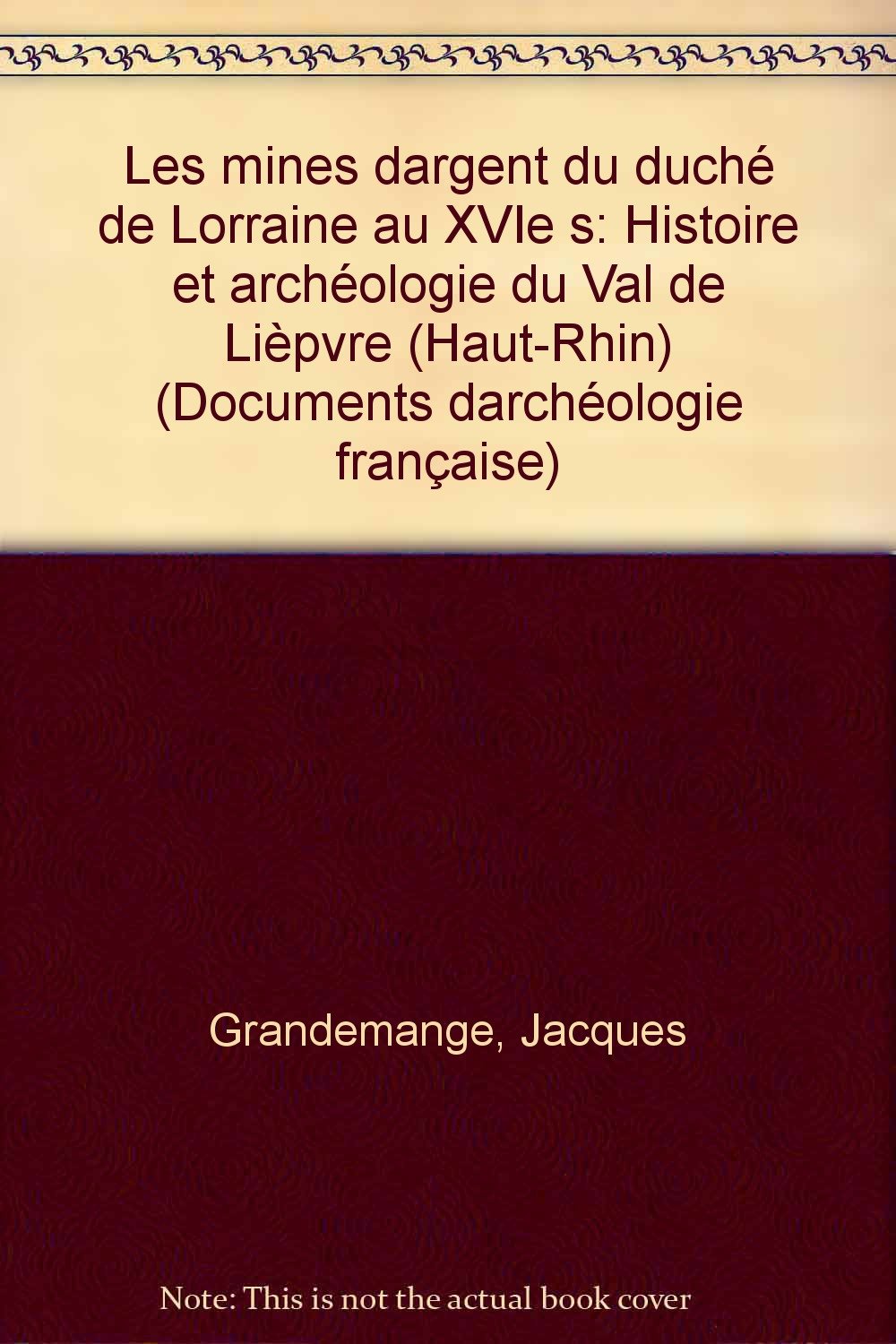 Les mines d'argent du Duché de Lorraine au 16e siècle : Histoire et archéologie du Val de Lièvre (Haut-Rhin) book