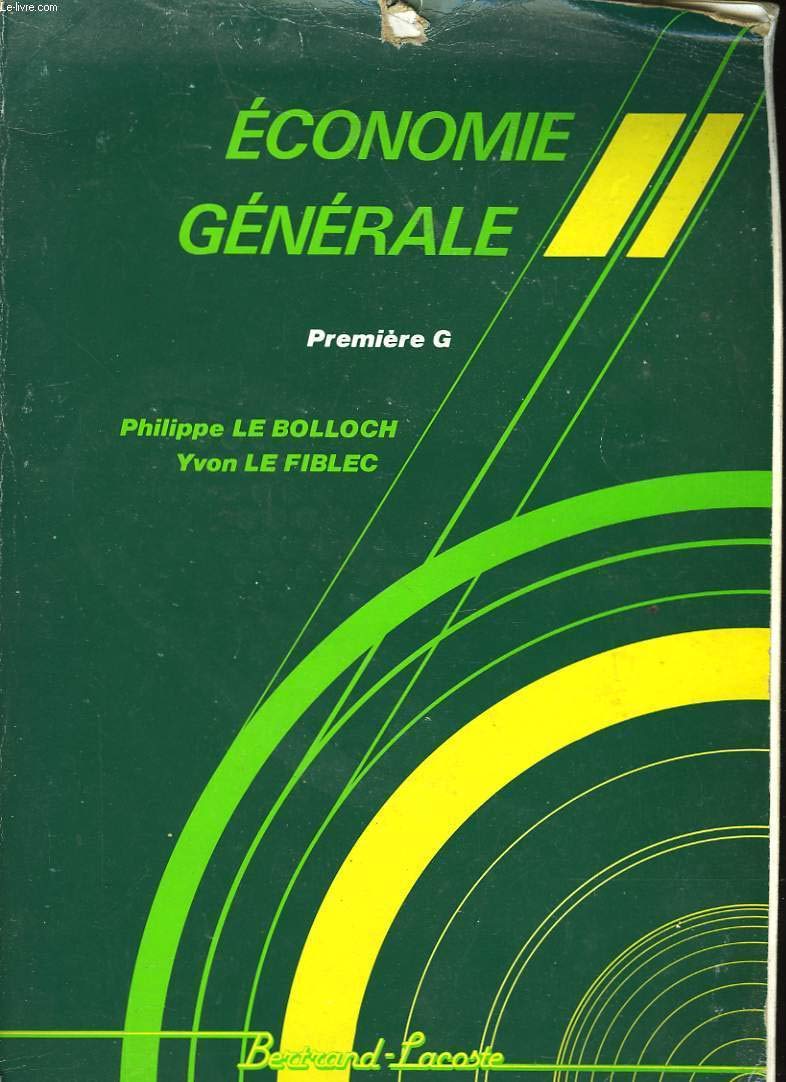 Economie generale 1re g book