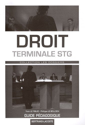 Droit terminale STG : guide pédagogique book