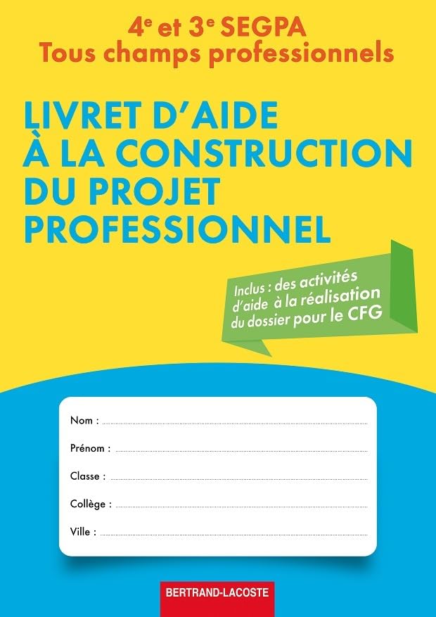 Livre d'aide à la construction du projet professionnel book