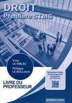 Droit première STMG : livre du professeur Professional & Reference Books