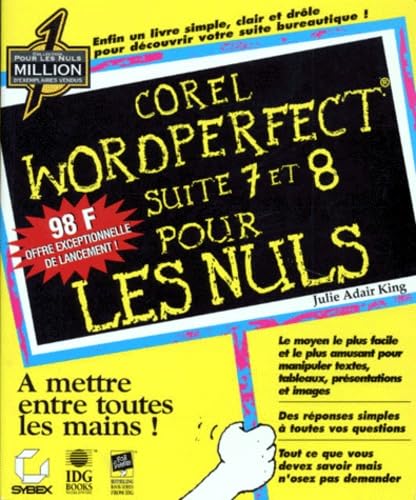 Corel WordPerfect suite 7 et 8 pour les nuls book