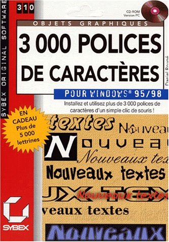3000 polices de caractères pour Windows 95/98. CD-Rom book