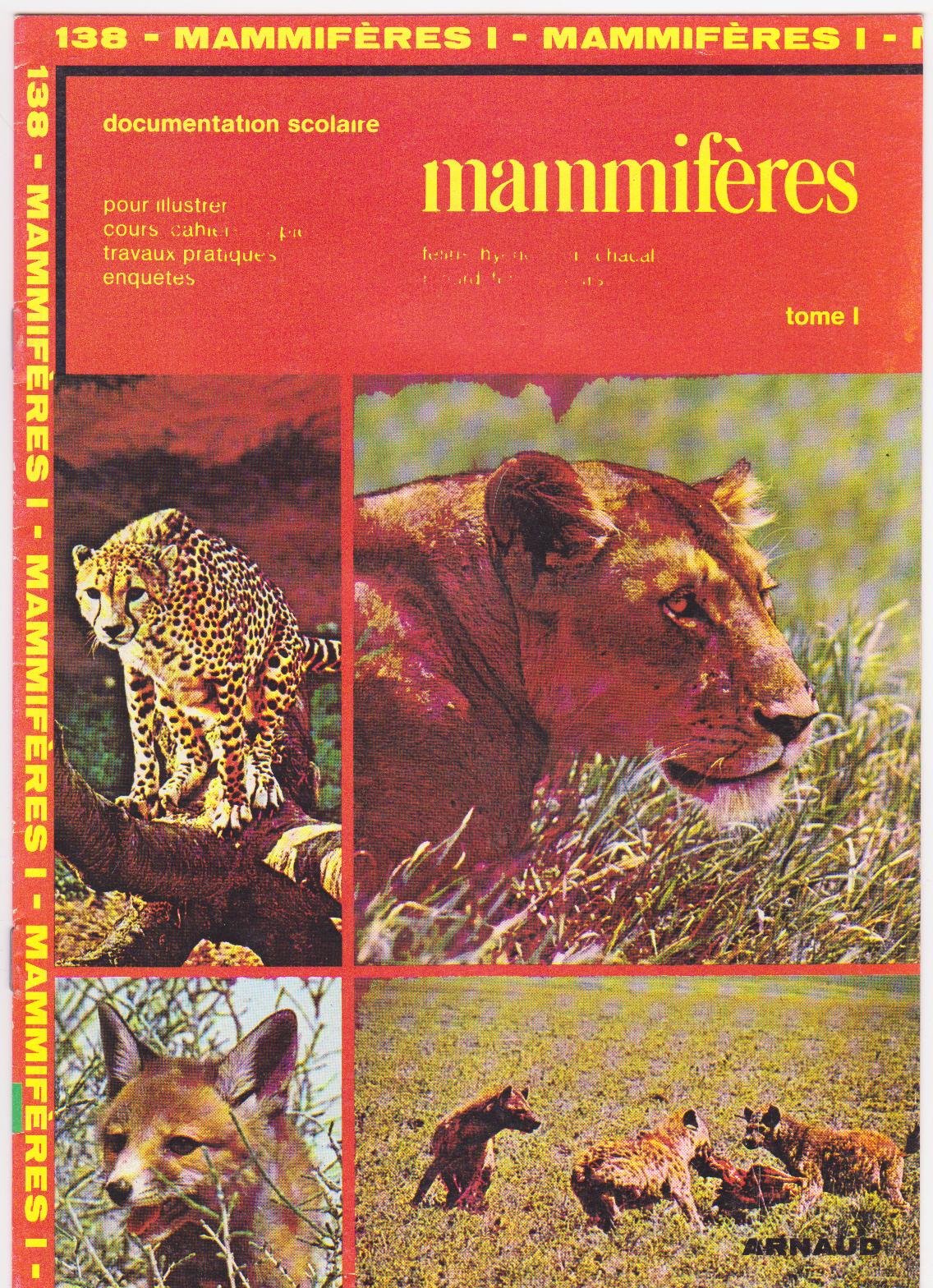 Mamifères. Vol. 1. Félins, hyène, loup, chacal, renard, fennec, ours book