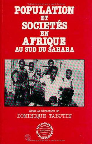 Population et sociétés en Afrique au sud du Sahara book