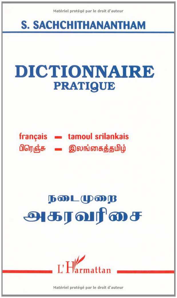 Dictionnaire pratique français-tamoul-srilankais book