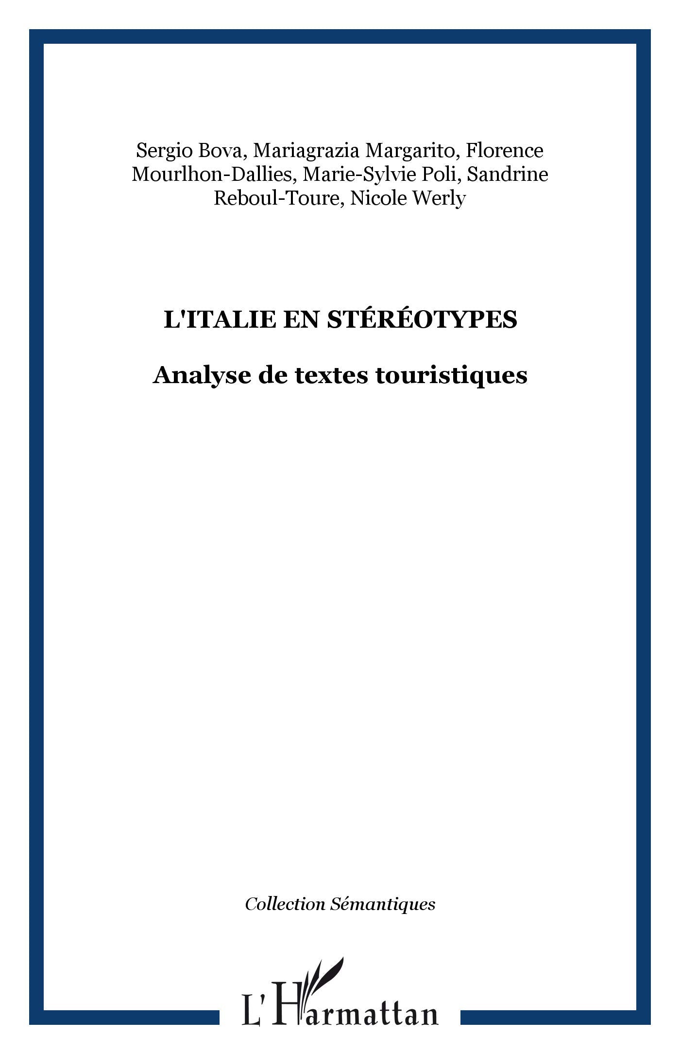 L'Italie en stéréotypes: analyse de textes touristiques book
