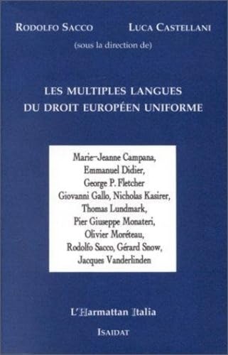 Les multiples langues du droit européen uniforme book