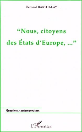 Nous, citoyens des états d'Europe book