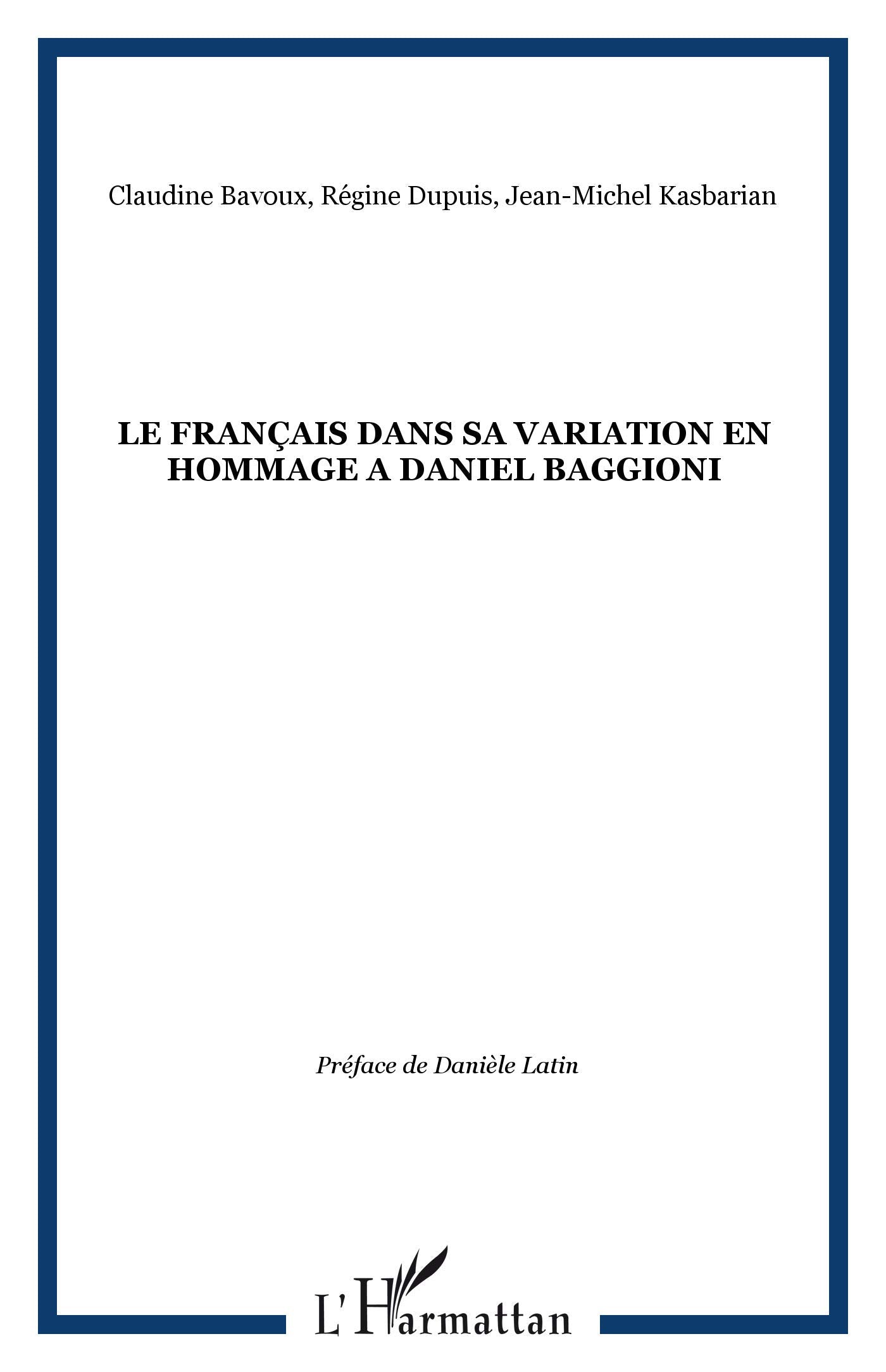 Le français dans sa variation book