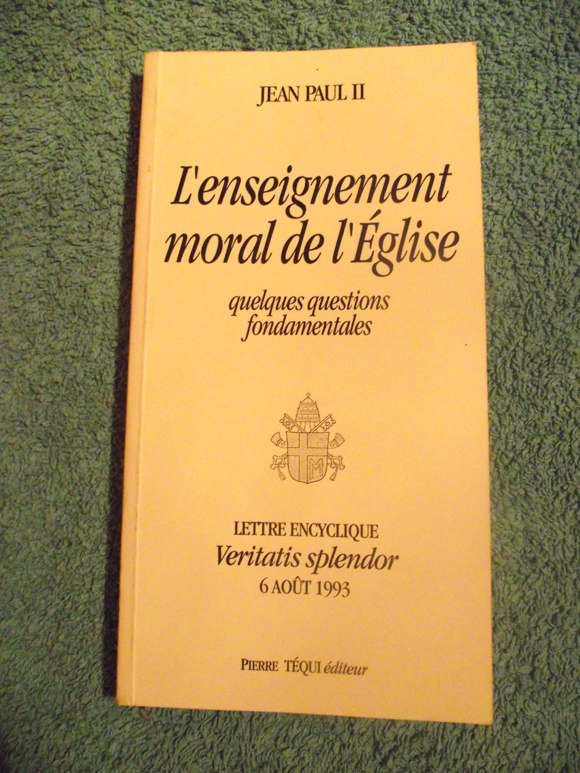 L'Enseignement Moral De L'Eglise Quelques Questions Fondamentales Books