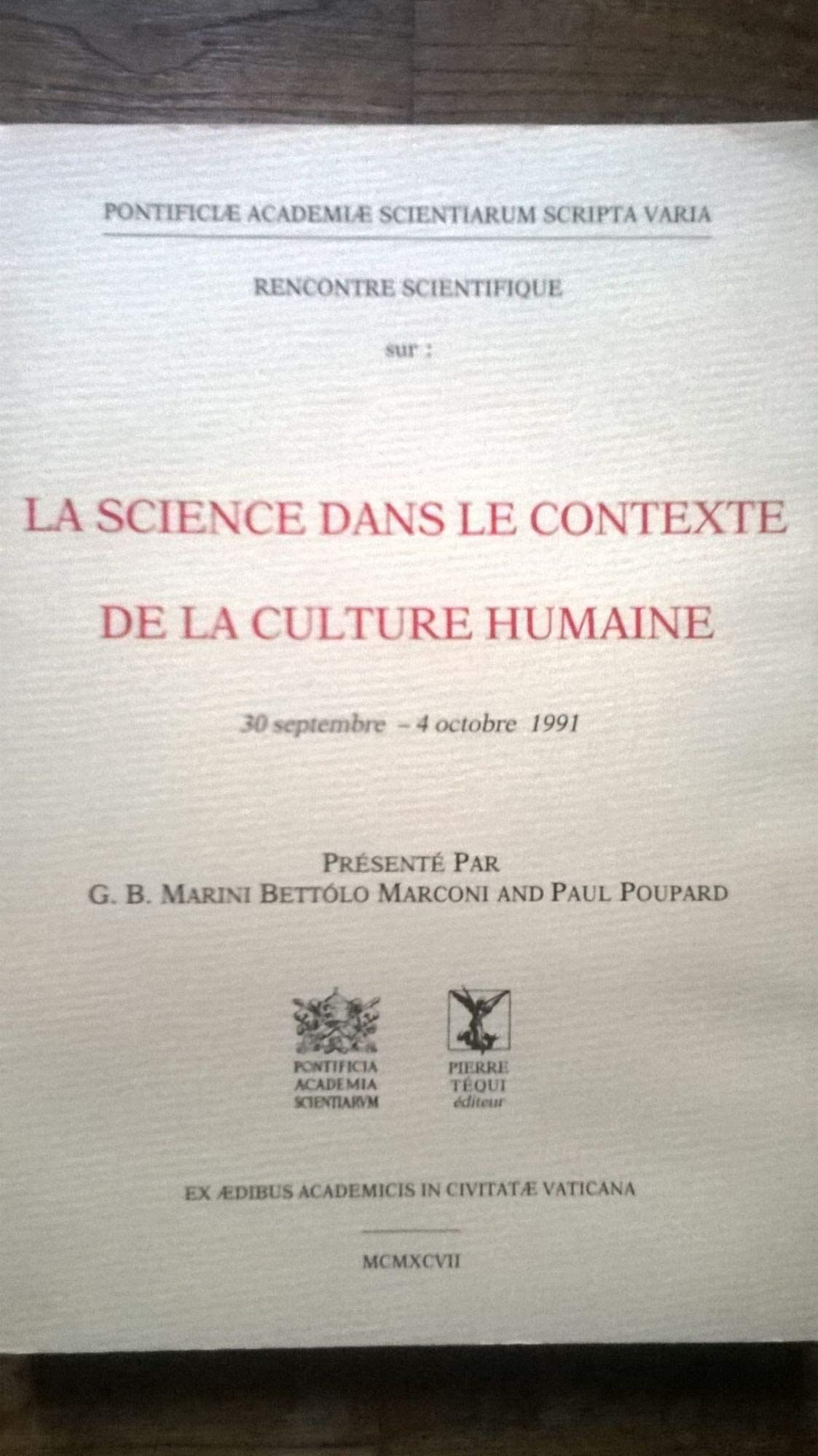 Science dans le contexte de la culture humaine book