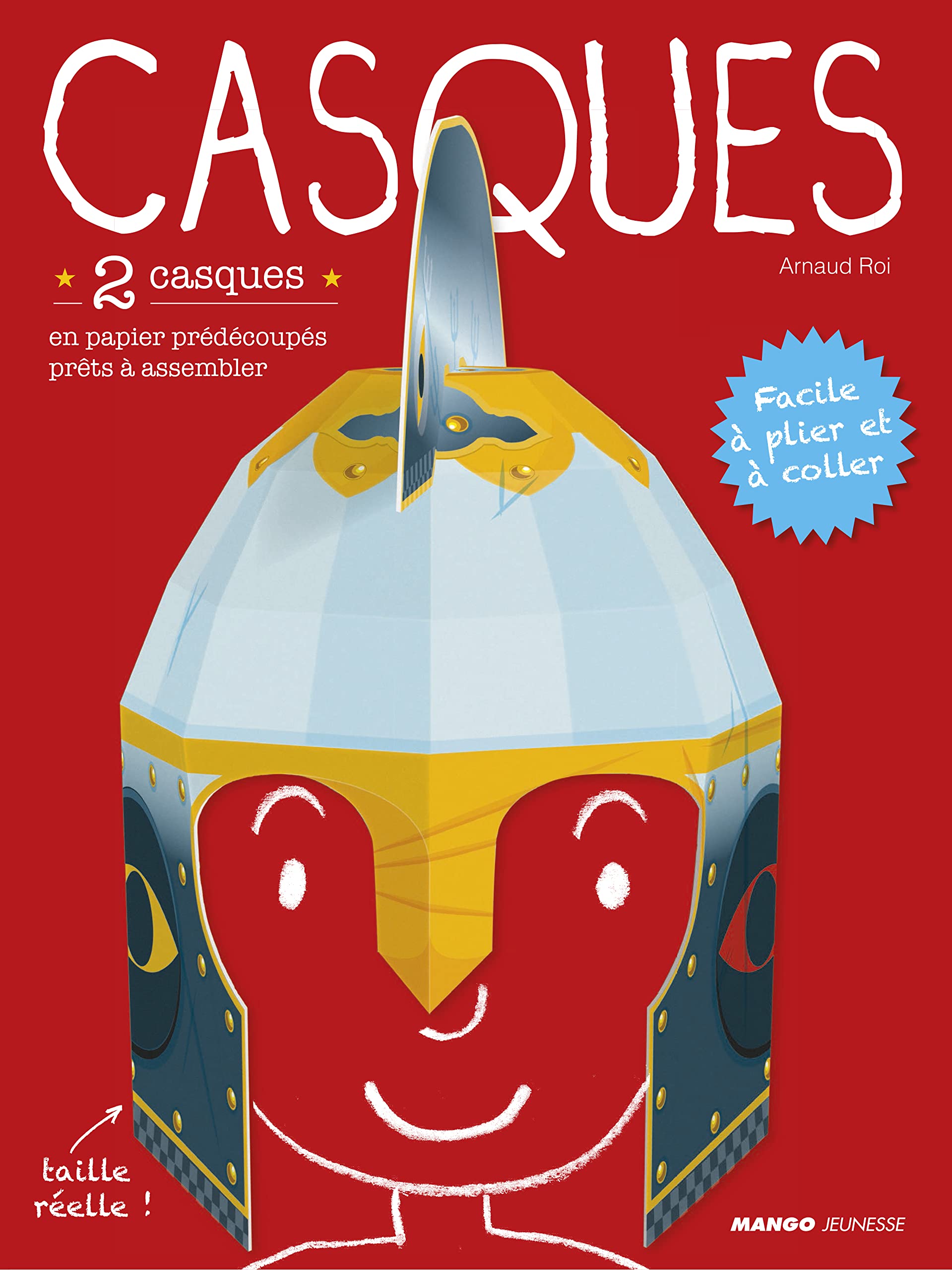 Casques: 2 casques en papier, prédécoupés prêts à assembler, facile à plier et à coller book