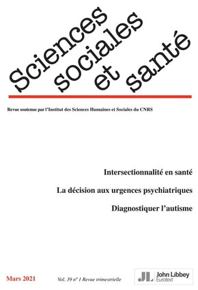 Sciences sociales et santé, n° 1 (2021) Books