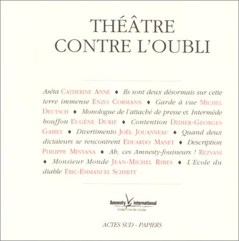 Théatre contre l'oubli Drama