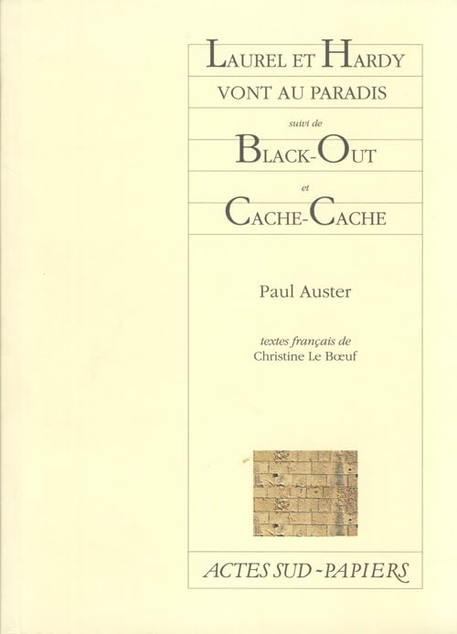 Laurel et Hardy vont au paradis, suide "Black-Out" et de "Cache-Cache" book