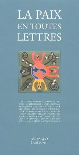 La Paix en toutes lettres book