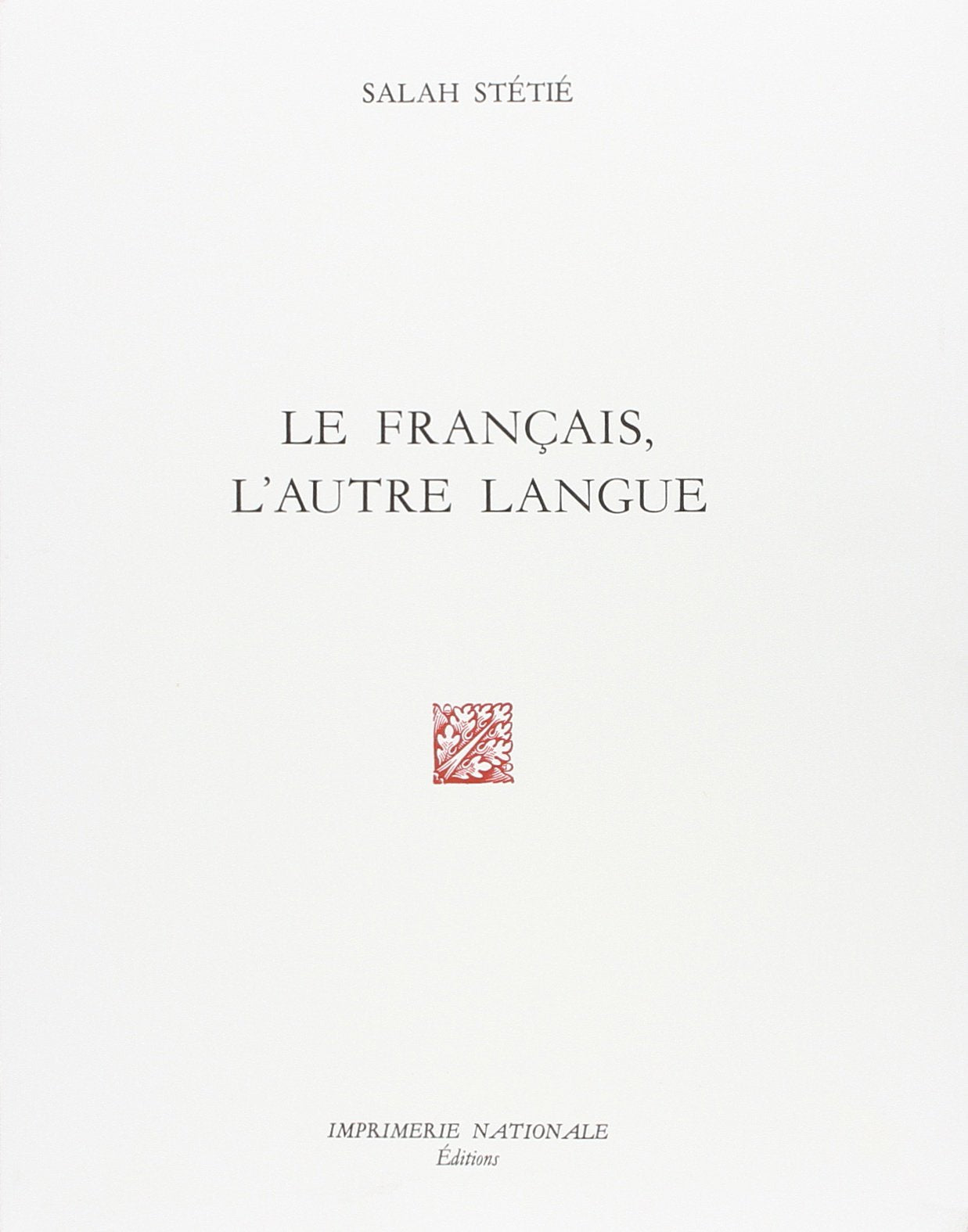 Le français, l'autre langue book