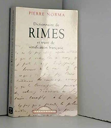 Dictionnaire de rimes (Poches Mpl (Max) Books